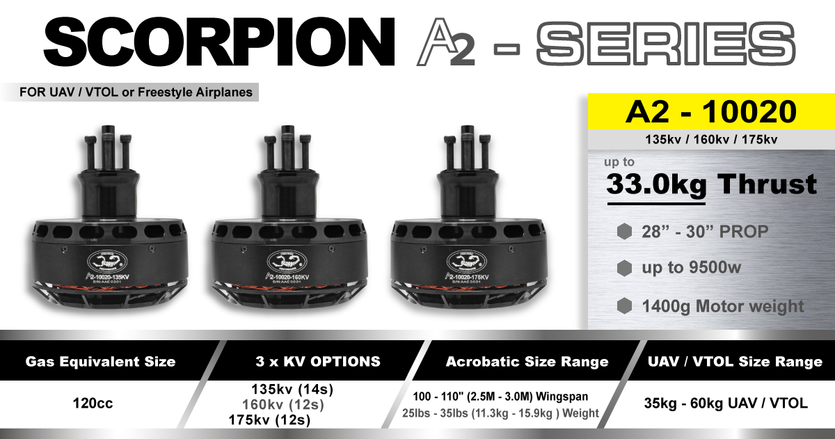 Scorpion A2-10020-135kv features